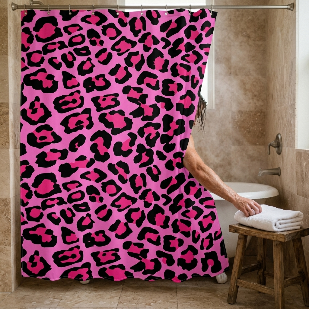 Shower Curtain | NQ Universe Pattern: Leopard