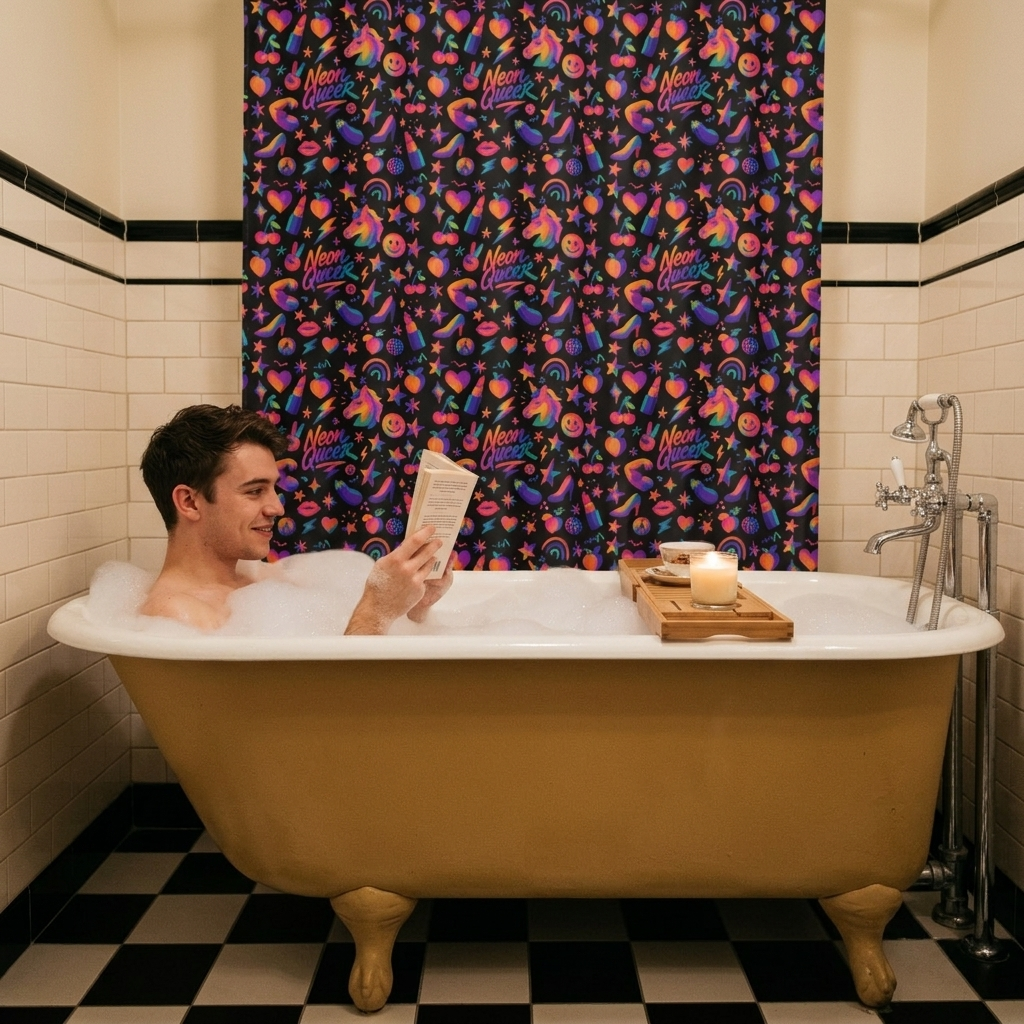 Shower Curtain | NQ Universe Pattern: Queercore Alt