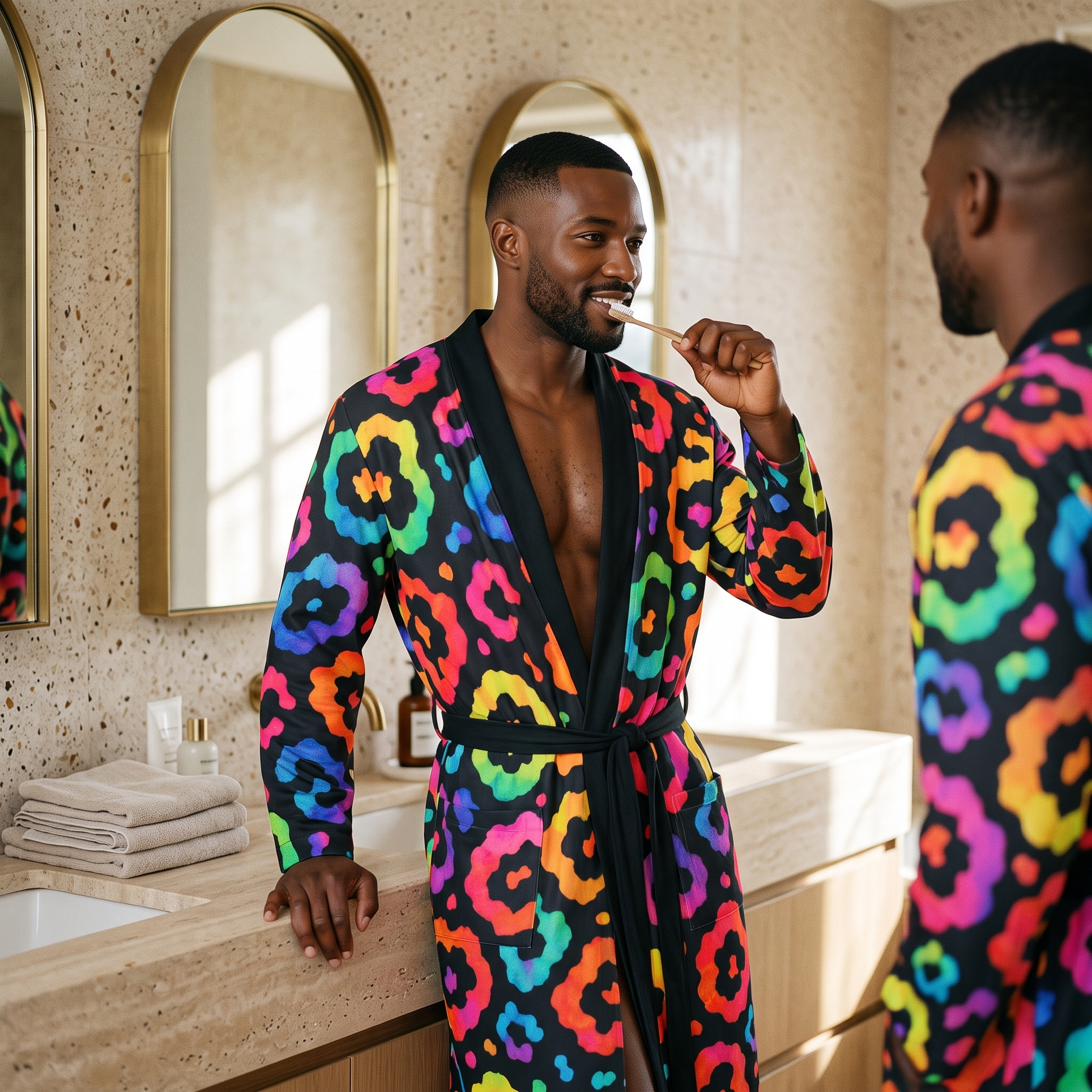 Dressing Gown | NQ Universe Pattern: Spectrum Leopard