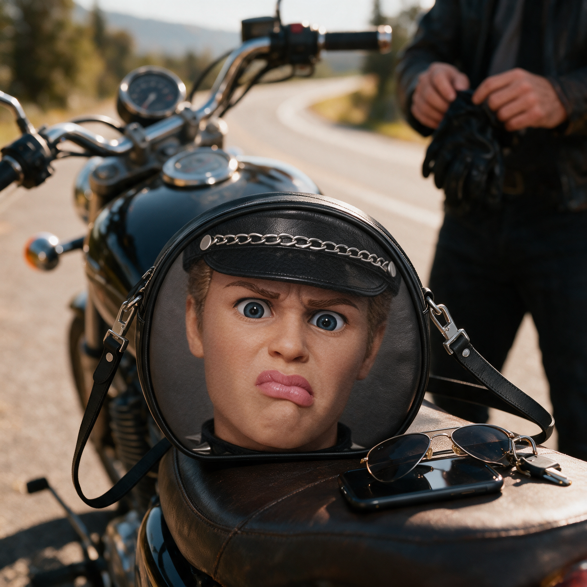 Hot Mess: Kenny Biker | Round Shoulder Bag
