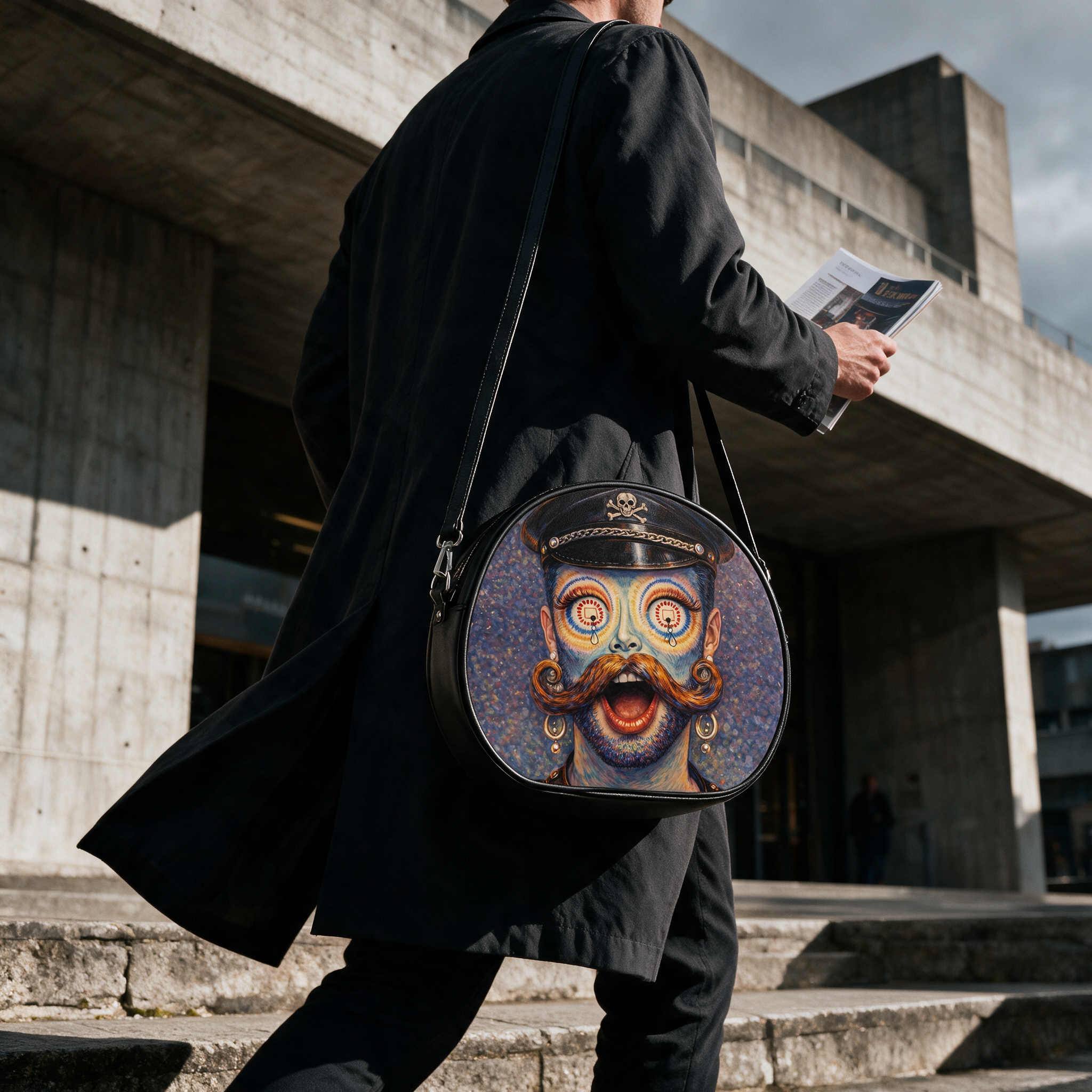 Icons on Acid: Command & Collapse | Round Shoulder Bag