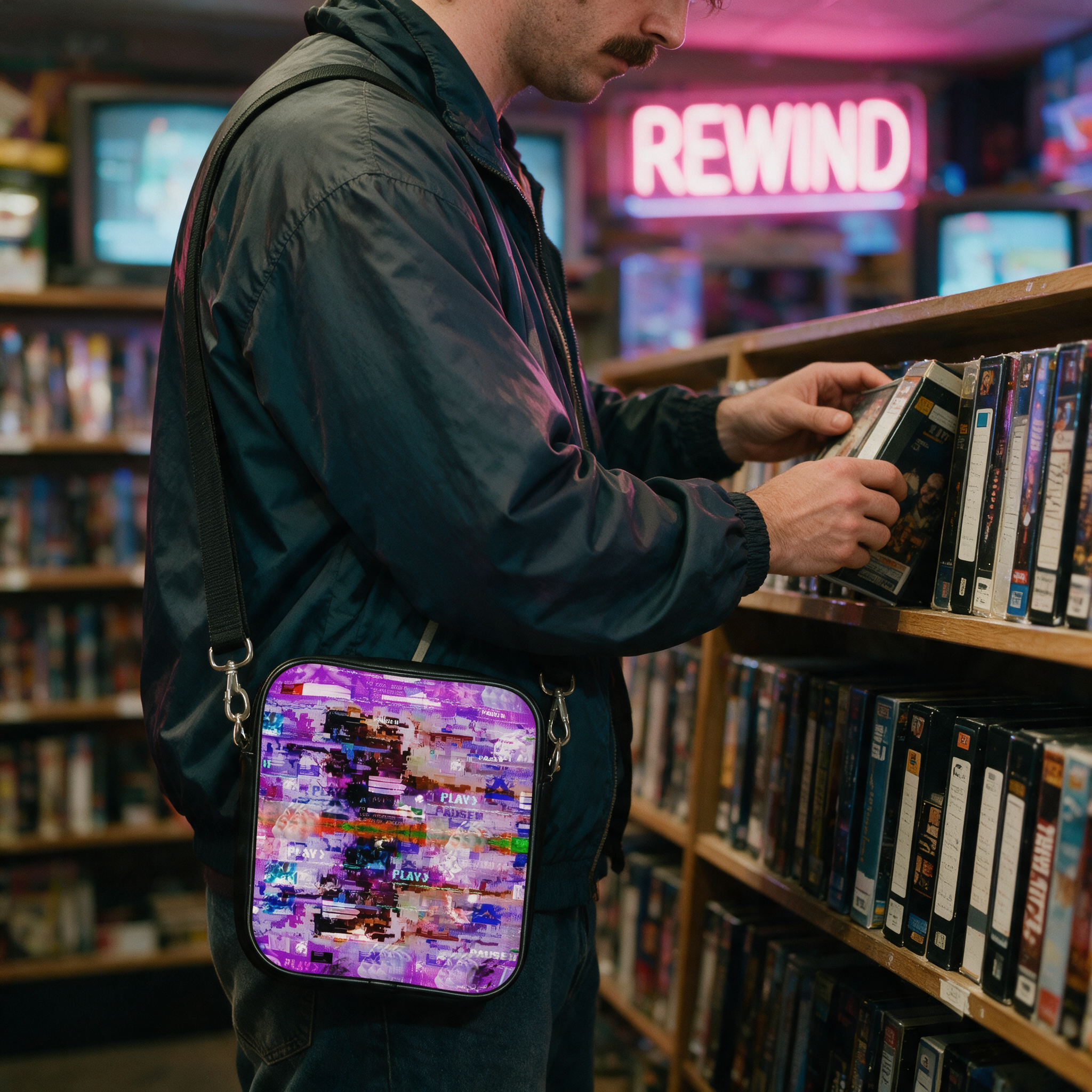 Shoulder Bag | NQ Universe Pattern: 80s Digi Porn