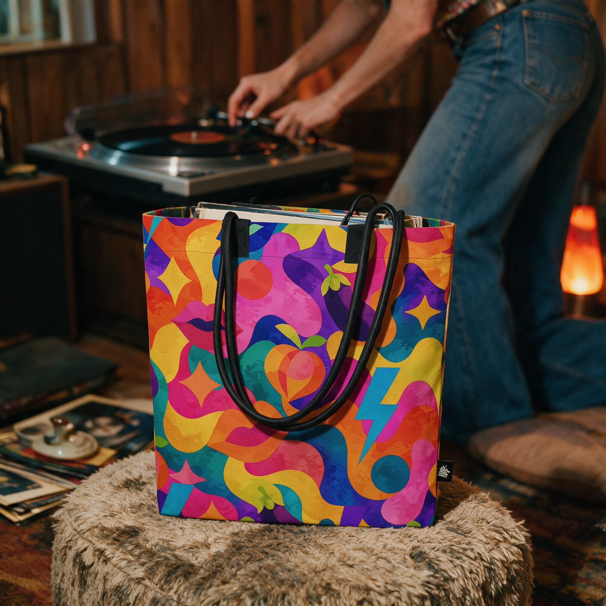 Tote Bag | NQ Universe Pattern: Pop Psychedelic