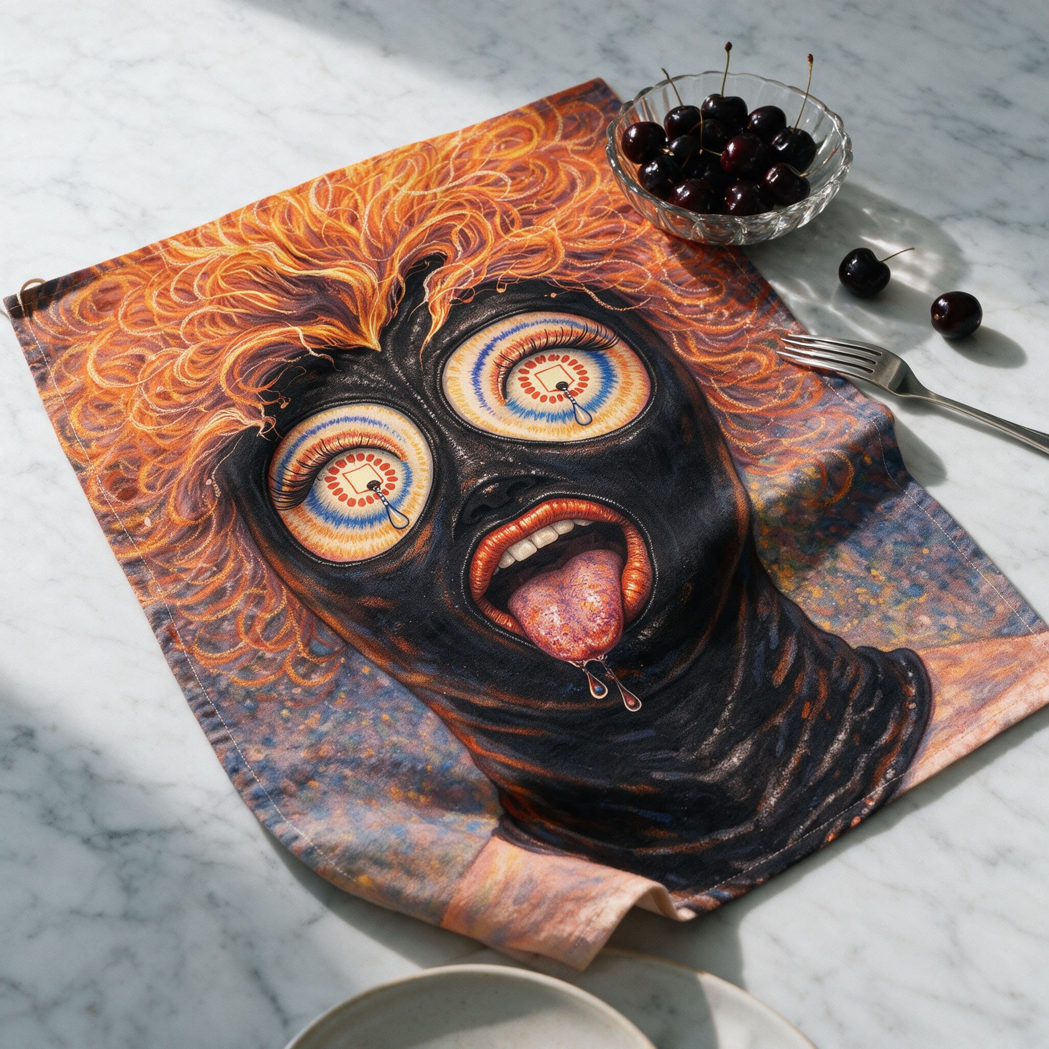 Icons on Acid: Smoke & Sin | Tea Towels
