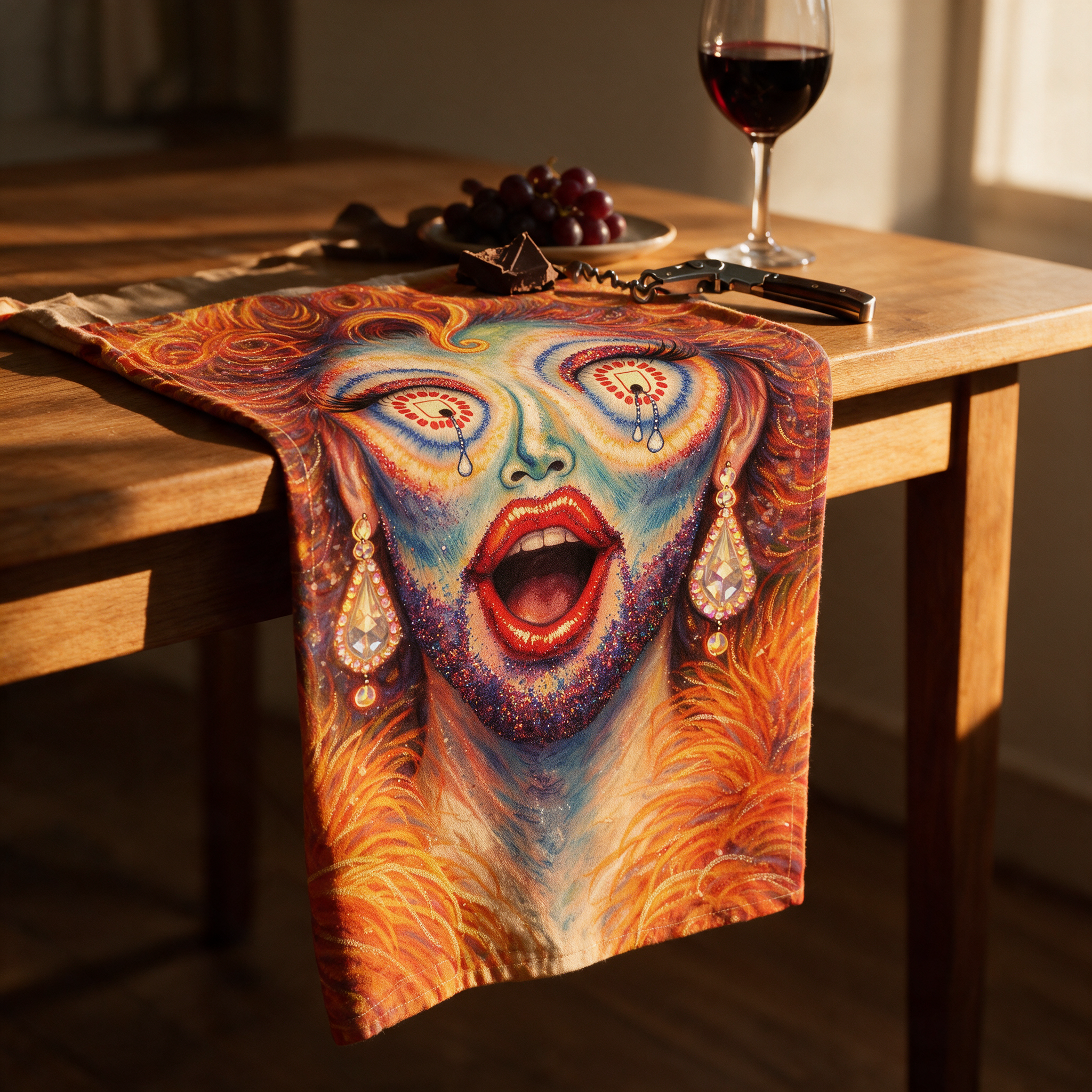 Icons on Acid: Divine Meltdown | Tea Towels