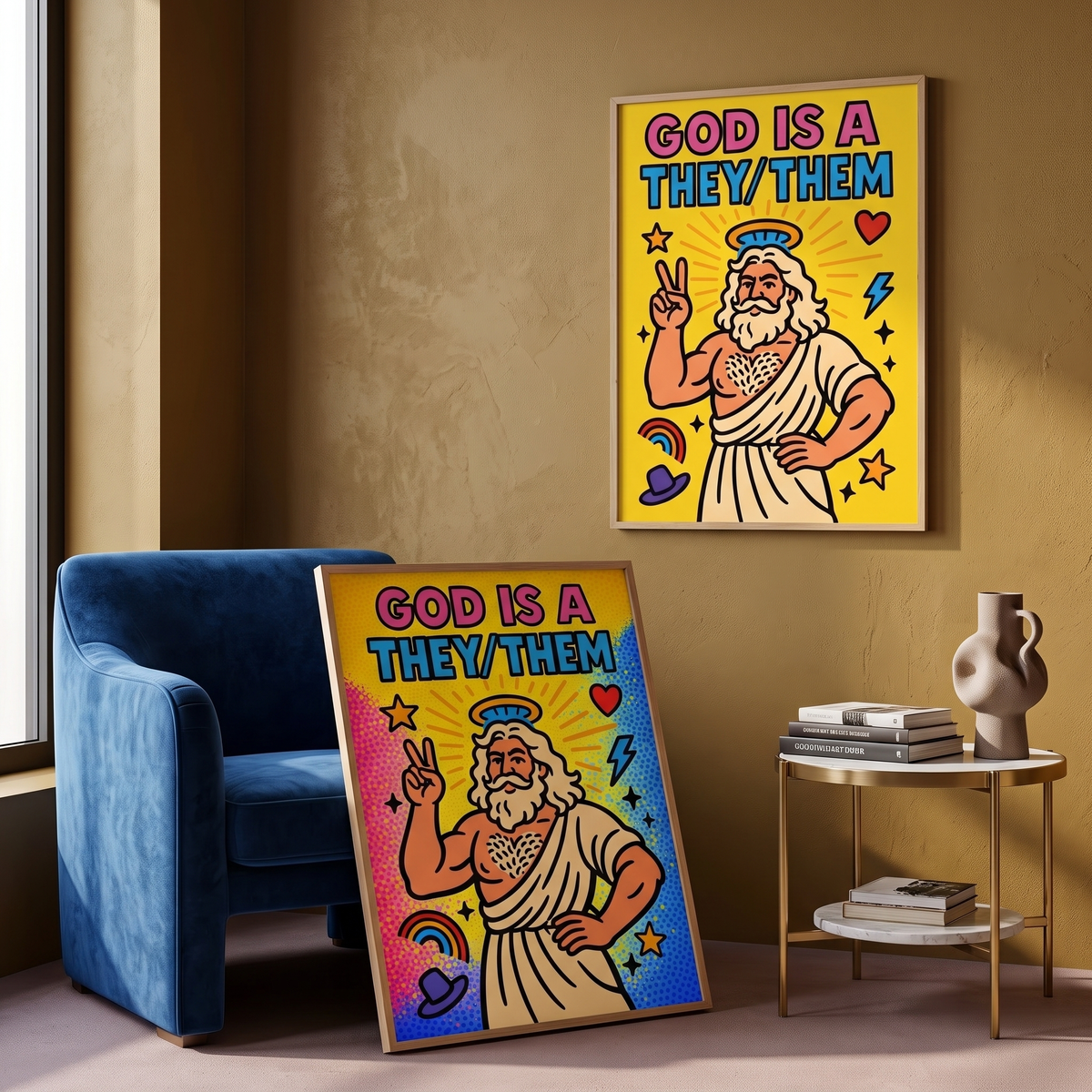 Fine Art Paper | God is a They/Them (Halftone Ver.)