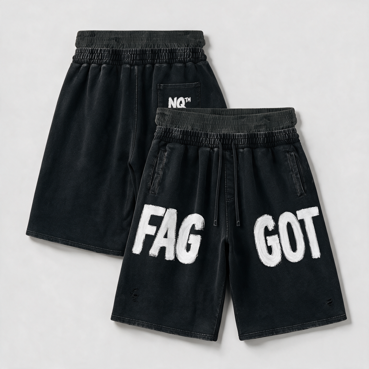 F*GGOT | Vintage Wash Wide Leg Shorts