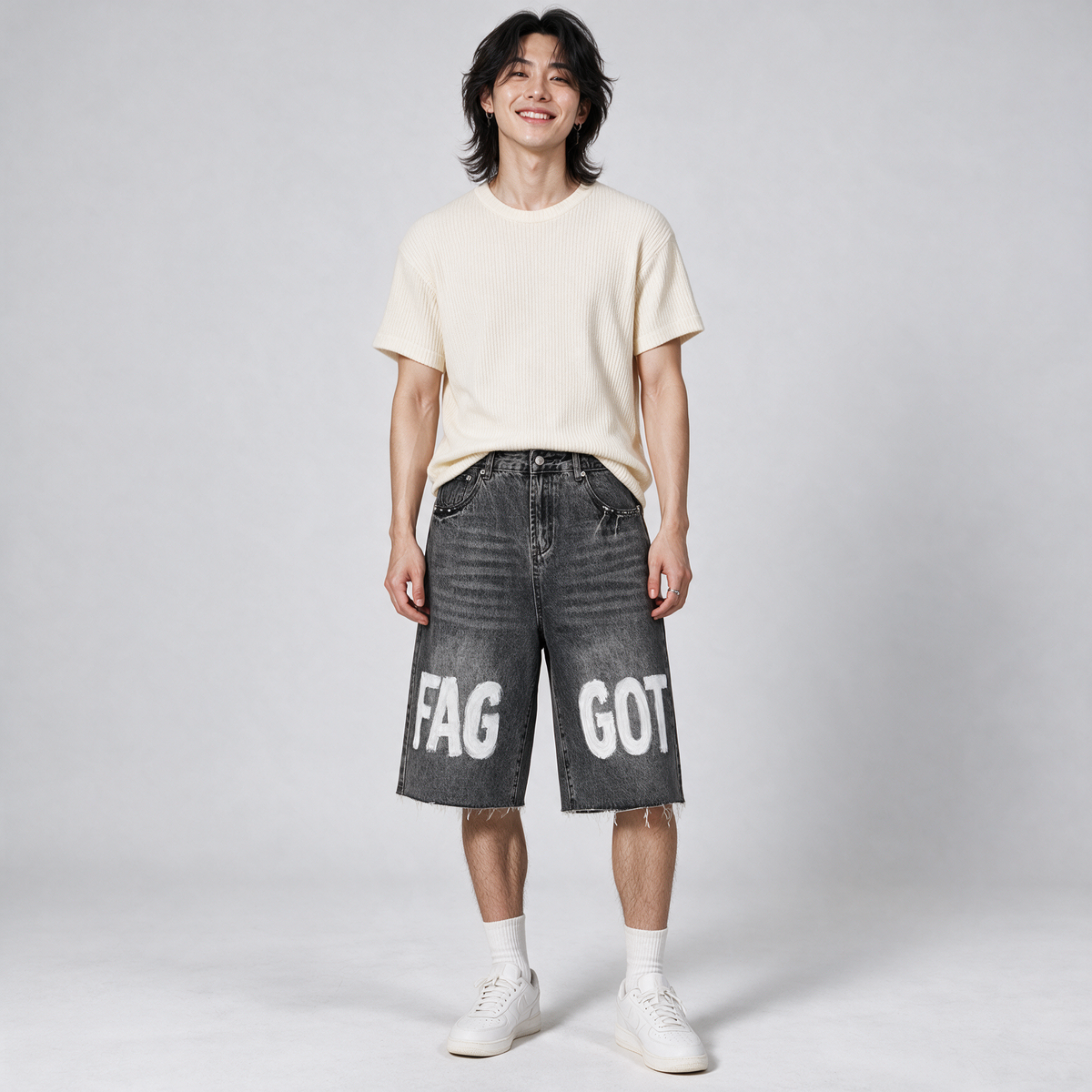 F*GGOT | Vintage Wide Leg Denim Shorts