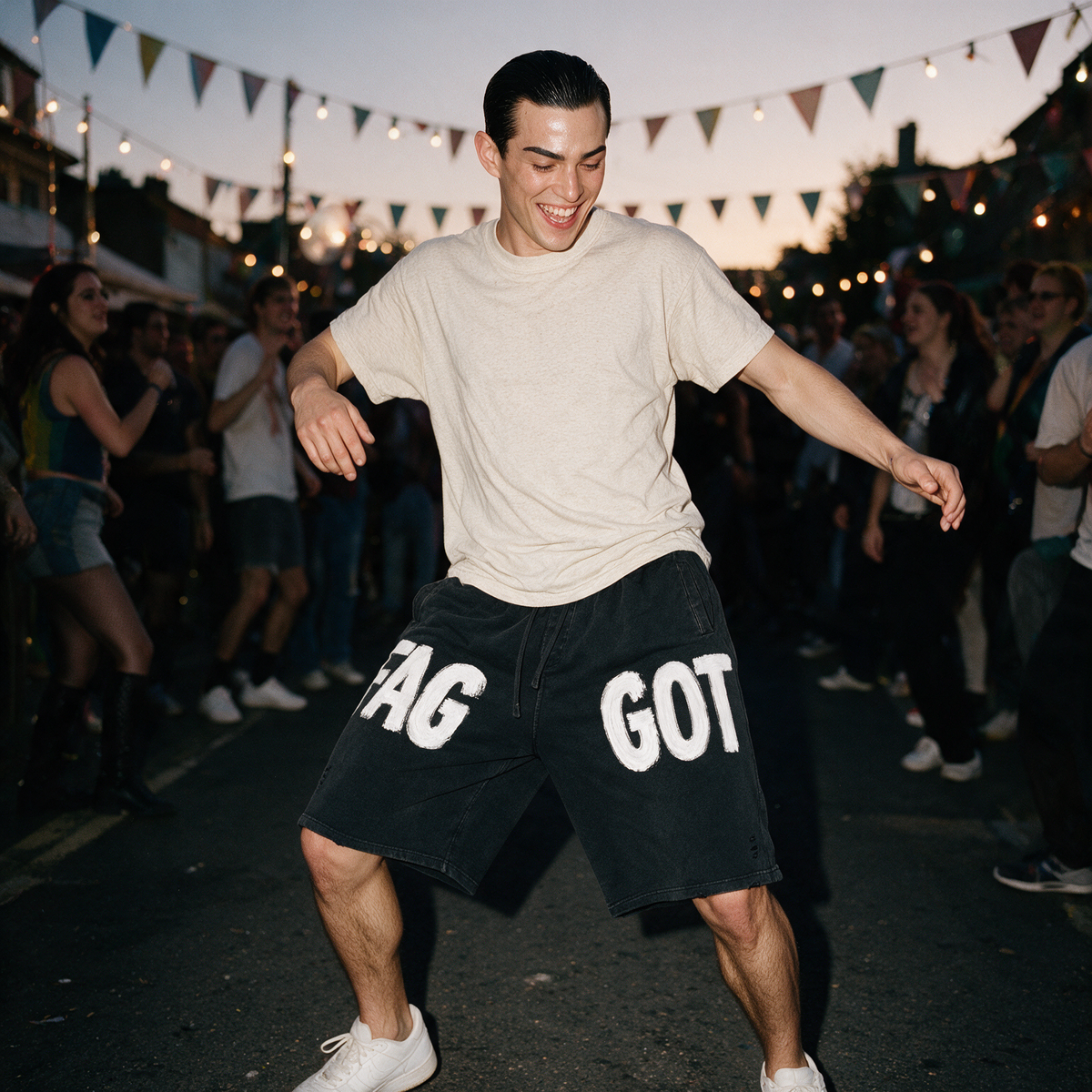 F*GGOT | Vintage Wash Wide Leg Shorts