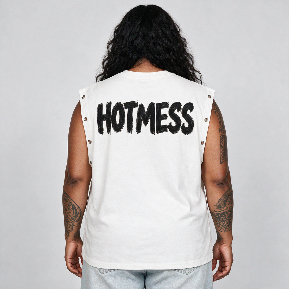 Barbs Flip | Distressed Grommet Eyelet Tank Top