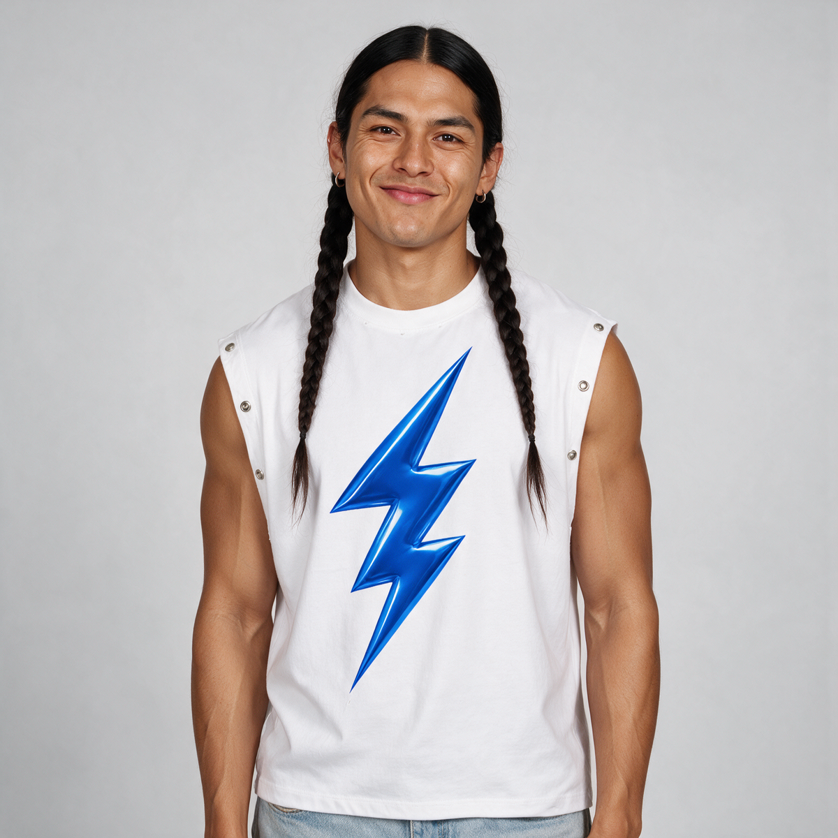 Electric Queer | Distressed Grommet Eyelet Tank Top