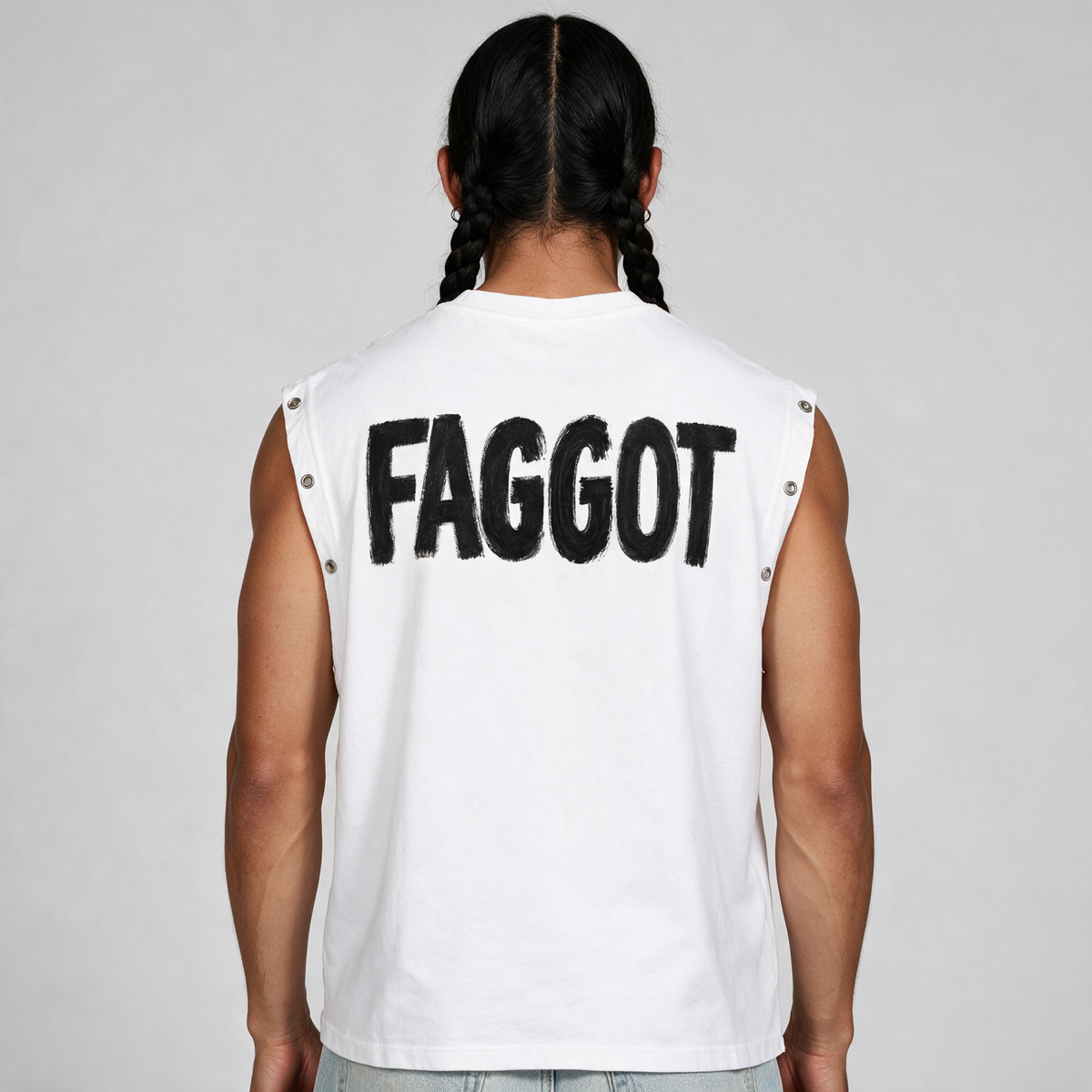 Electric Queer | Distressed Grommet Eyelet Tank Top