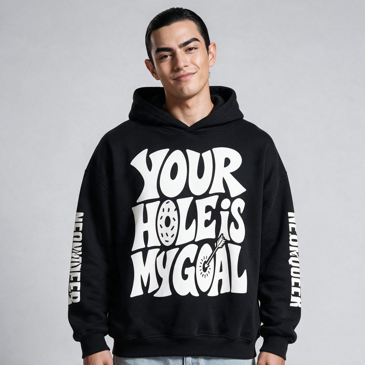 Your Hole Is My Goal | Fleeced Boxy Hoodie