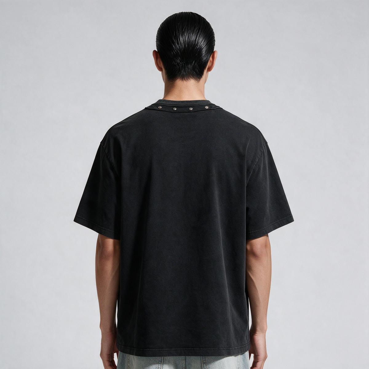 Cocky Mouth | Unisex Washed Boxy Studded T-Shirt