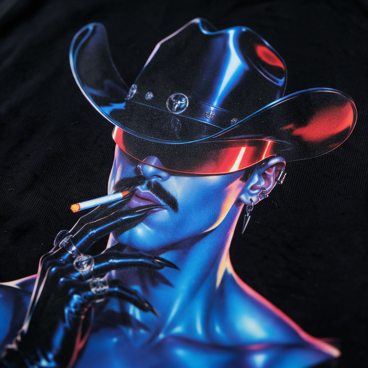 NeonQueer,SmokinRider,DistressedTankTop,EyeletTankTop,QueerFashion,LGBTQClothing,StatementClothing,AlternativeStreetwear,QueerWestern,QueerStyle