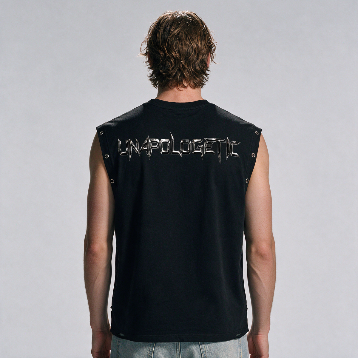 Smokin' Rider | Distressed Grommet Eyelet Tank Top