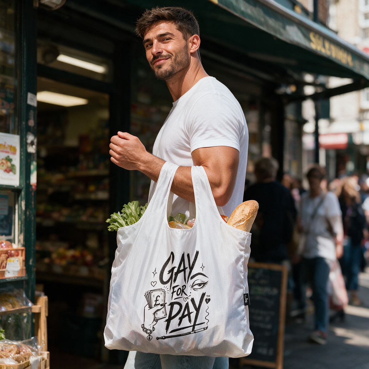 Gay for Pay | Parachute Shopping Bag