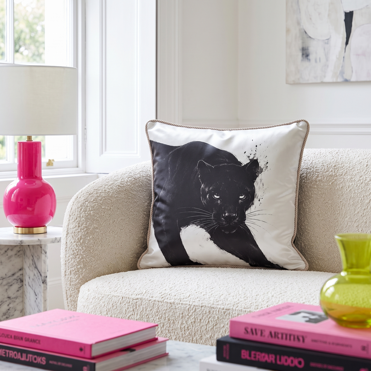 Black Panther (Head) | Silk Cushion