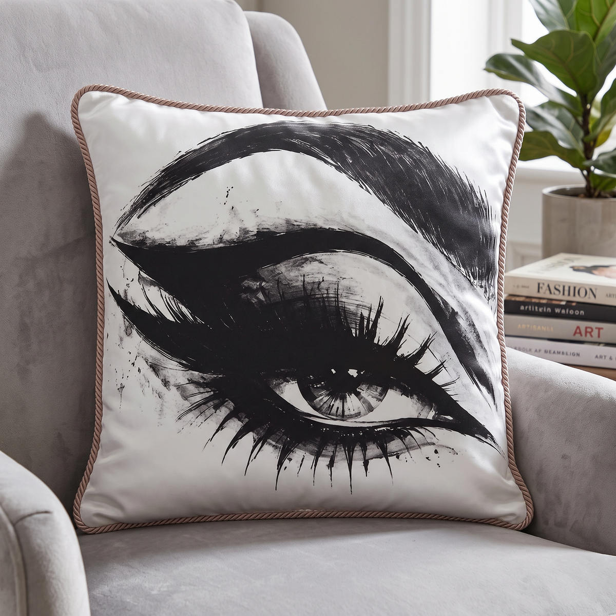 Side Eye (Left) | Silk Cushion