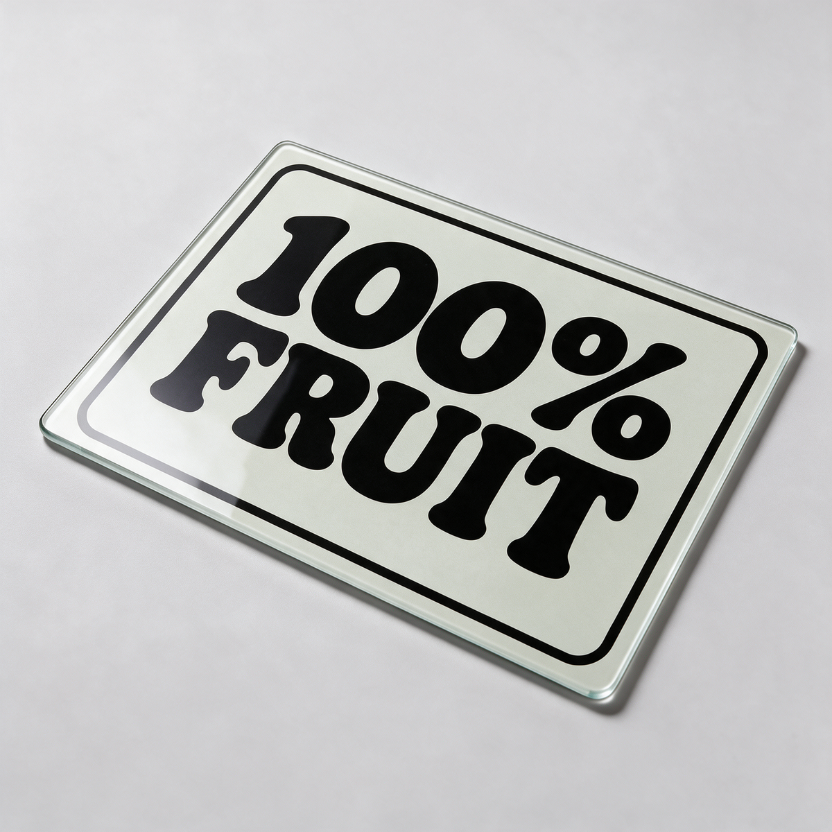 100% Fruit Mono | Glass Chopping Board