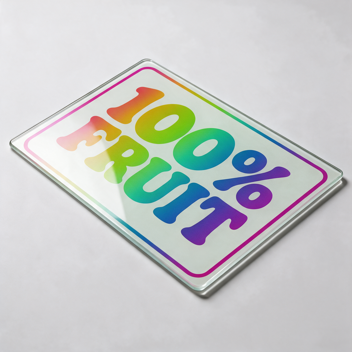 100% Fruit Rainbow | Glass Chopping Board
