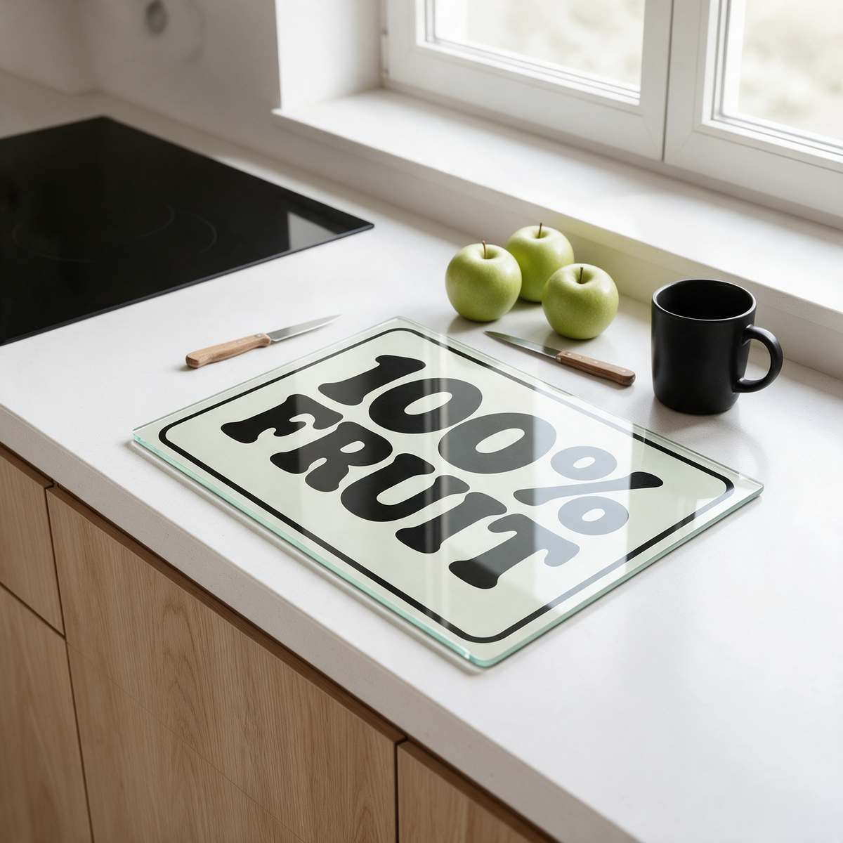 100% Fruit Mono | Glass Chopping Board