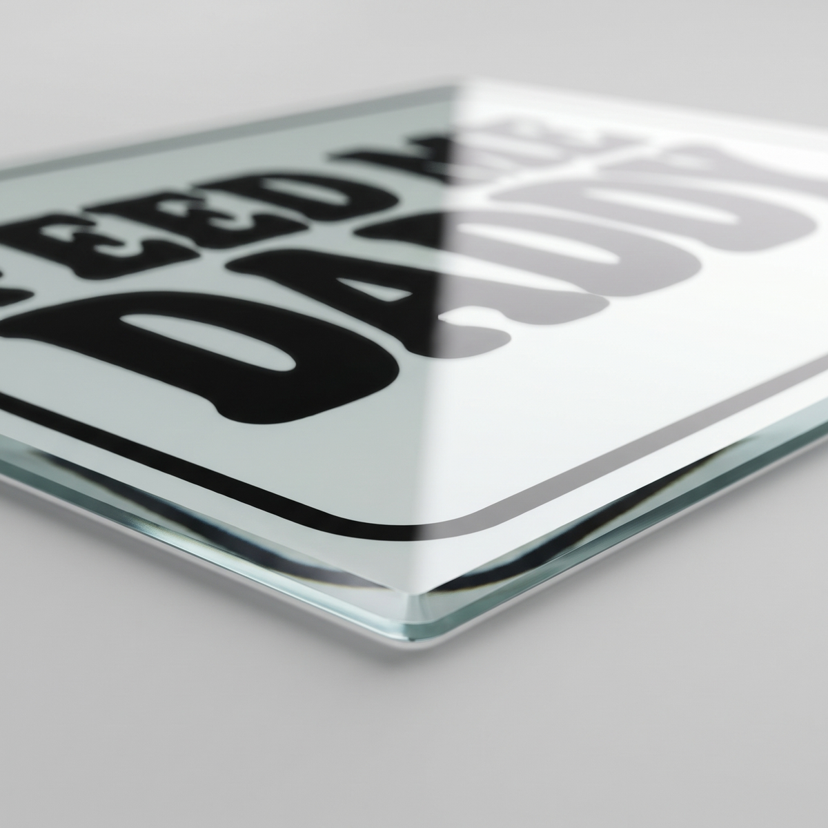 Feed Me Daddy Mono | Glass Chopping Board