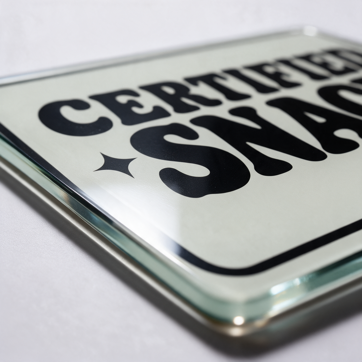 Certified Snack Mono | Glass Chopping Boards