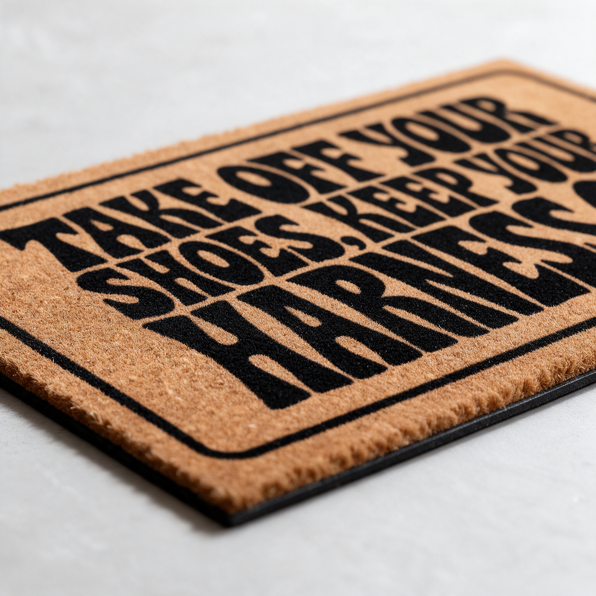 Take Off Your Shoes, Keep Your Harness On | Door Mat