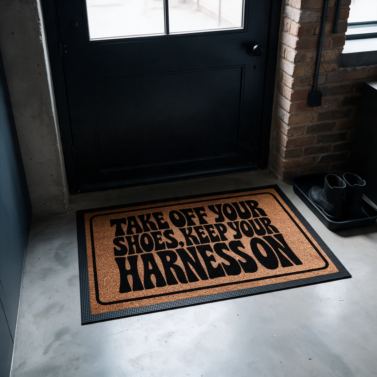 Take Off Your Shoes, Keep Your Harness On | Door Mat