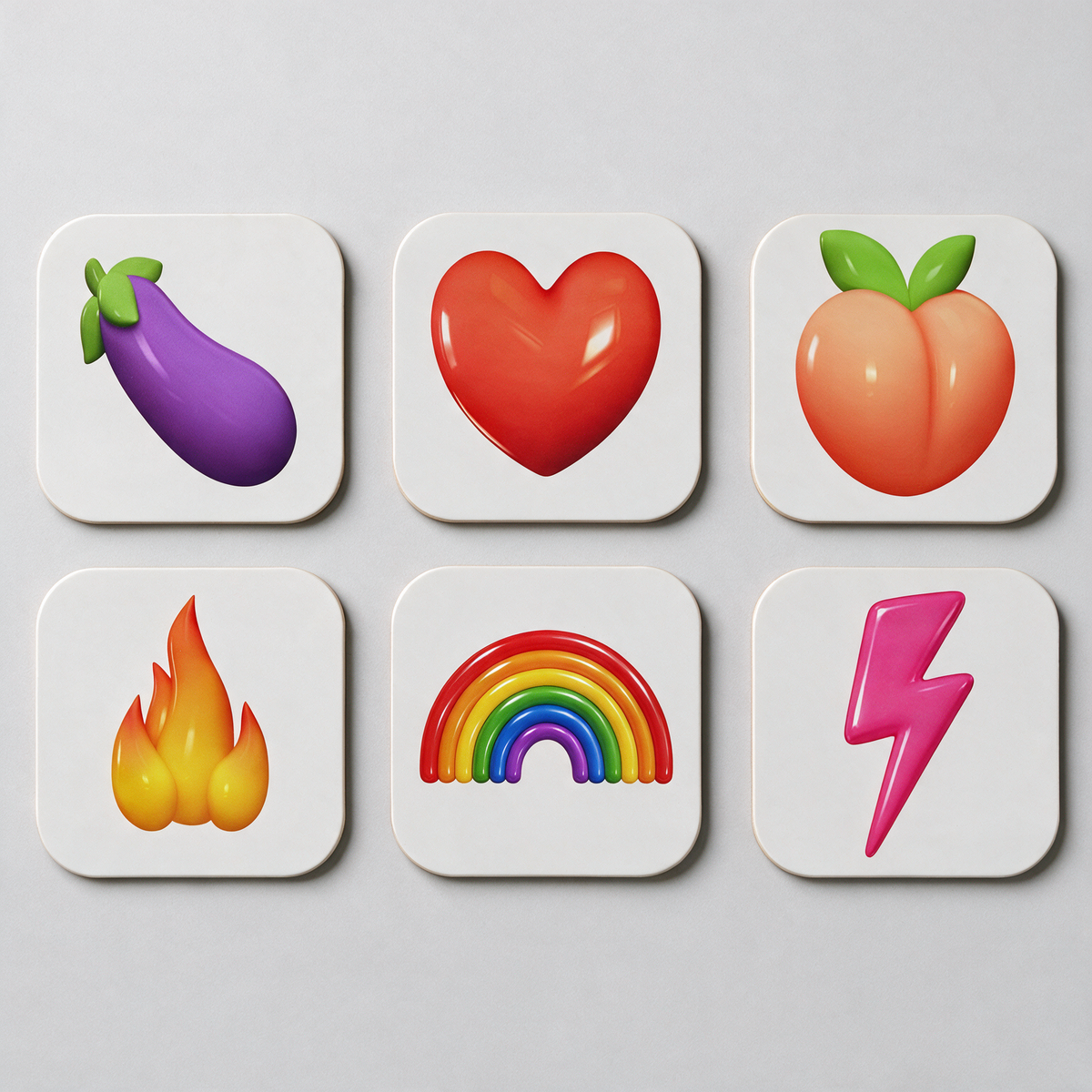 Emojis | Coasters Set of 6