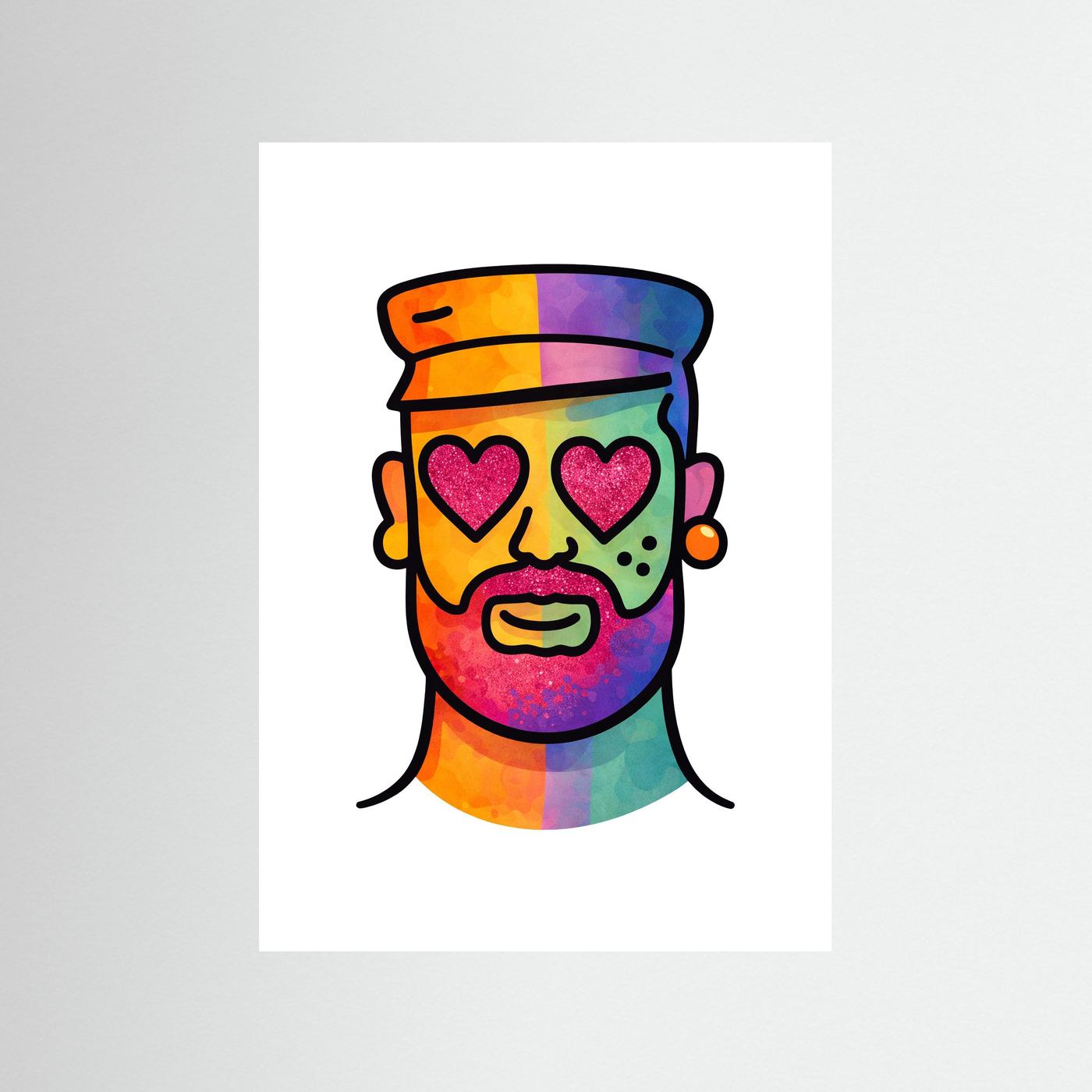 Proud Portraits: Leather Bear | Fine Art Paper