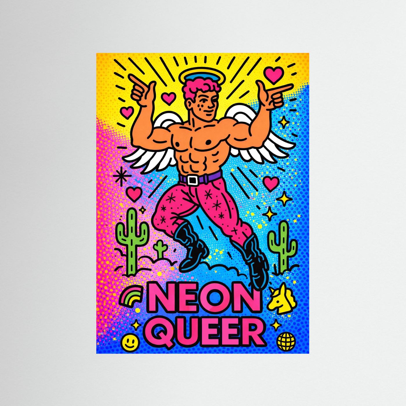 NeonQueer Angel (Halftone Ver.) | Fine Art Paper