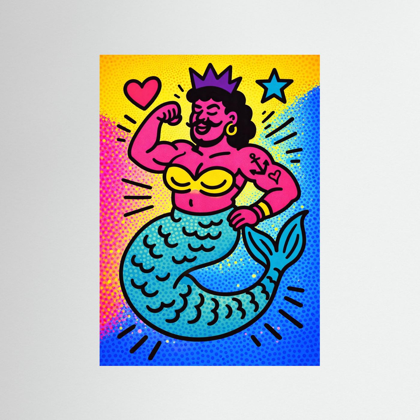 Mer-Masc (Halftone Ver.)| Fine Art Paper