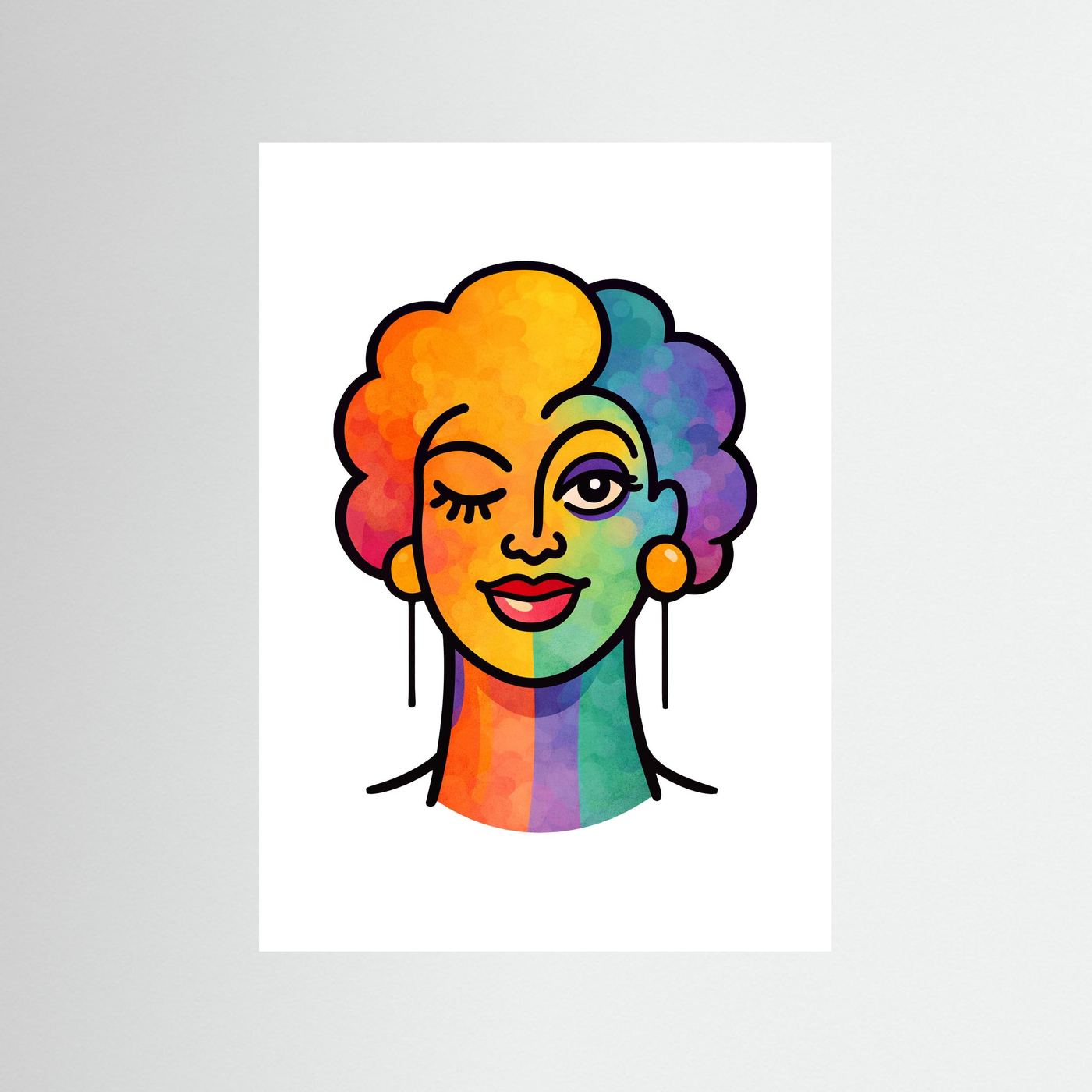 Proud Portraits: Femme Winker | Fine Art Paper