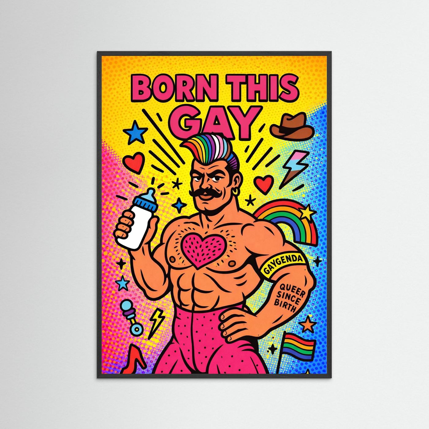 Born This Gay (Halftone Ver.) | Fine Art Paper