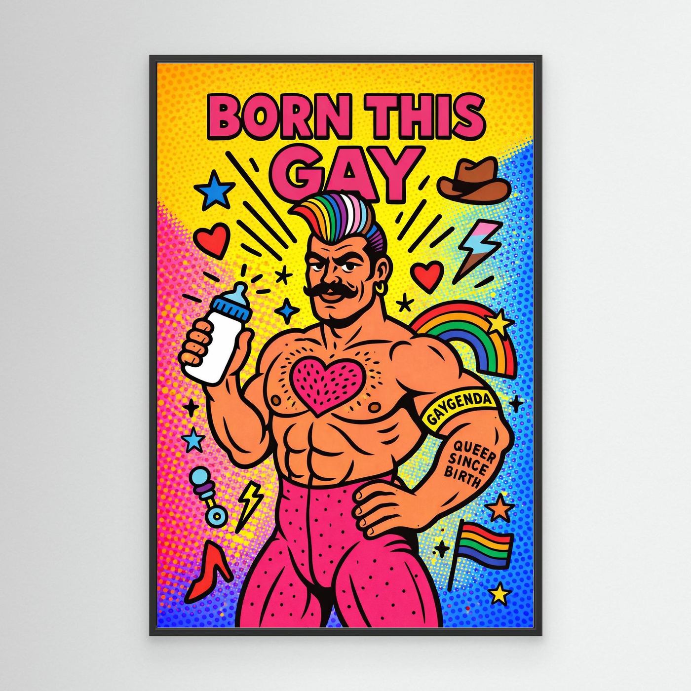 Be More Unicorn (Halftone Ver.) | Canvas