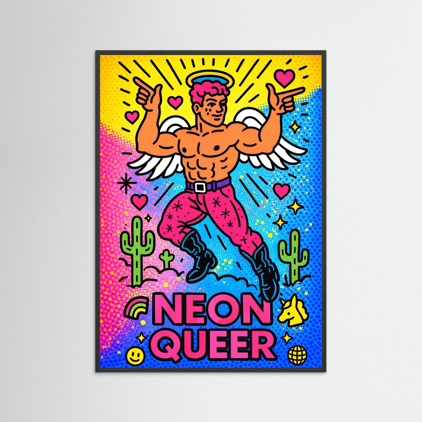 NeonQueer Angel (Halftone Ver.) | Fine Art Paper