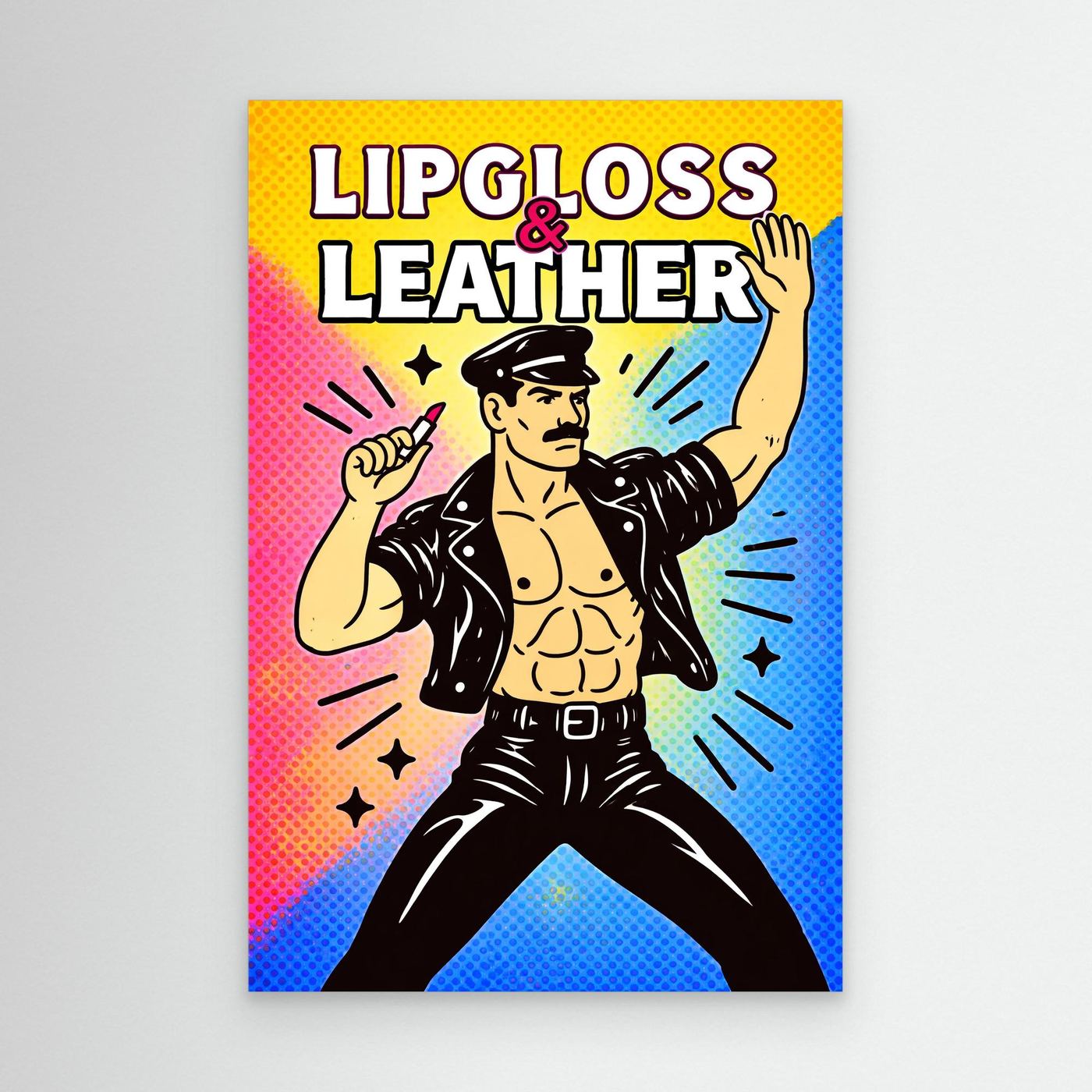 Lipgloss & Leather (Halftone Ver.) | Canvas