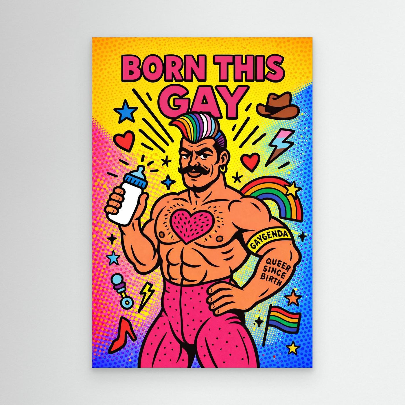 Be More Unicorn (Halftone Ver.) | Canvas